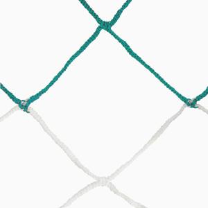 065118-blanc-vert-pair-of-11-a-side-football-nets-two-tone-4mm-twisted-pp-single-mesh-120-bee-hive-sporti-white-green-one-size