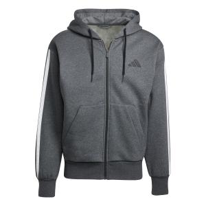 jl9824-full-zip-hoodie-adidas-essentials-3-stripes-fleece-dgreyh-black