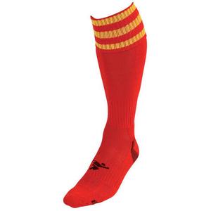 709bsy-children-s-3-band-socks-precision-pro-red-yellow